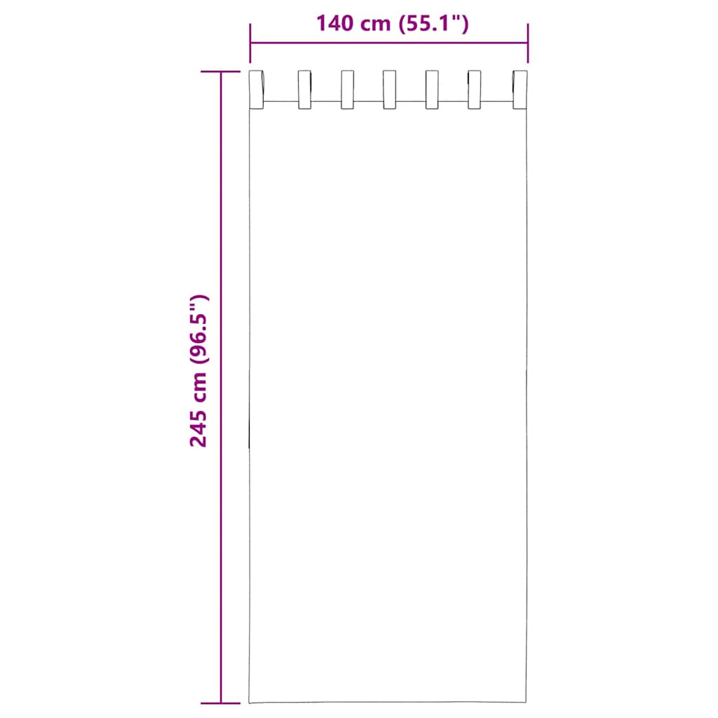 Tende in Voile con Tasche per Aste 2 pz Blu Reale | homemem39