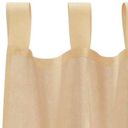Tende in Voile con Tasche per Aste 2 pz Sabbia | homemem39