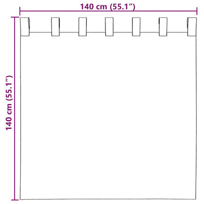 Tende in Voile con Tasche per Aste 2 pz Sabbia | homemem39