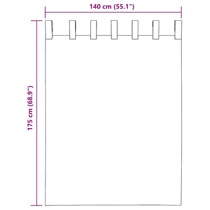 Tende in Voile con Tasche per Aste 2 pz Sabbia | homemem39