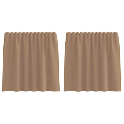 Tende in Voile con Tasche per Aste 2 pz Marrone Chiaro | homemem39