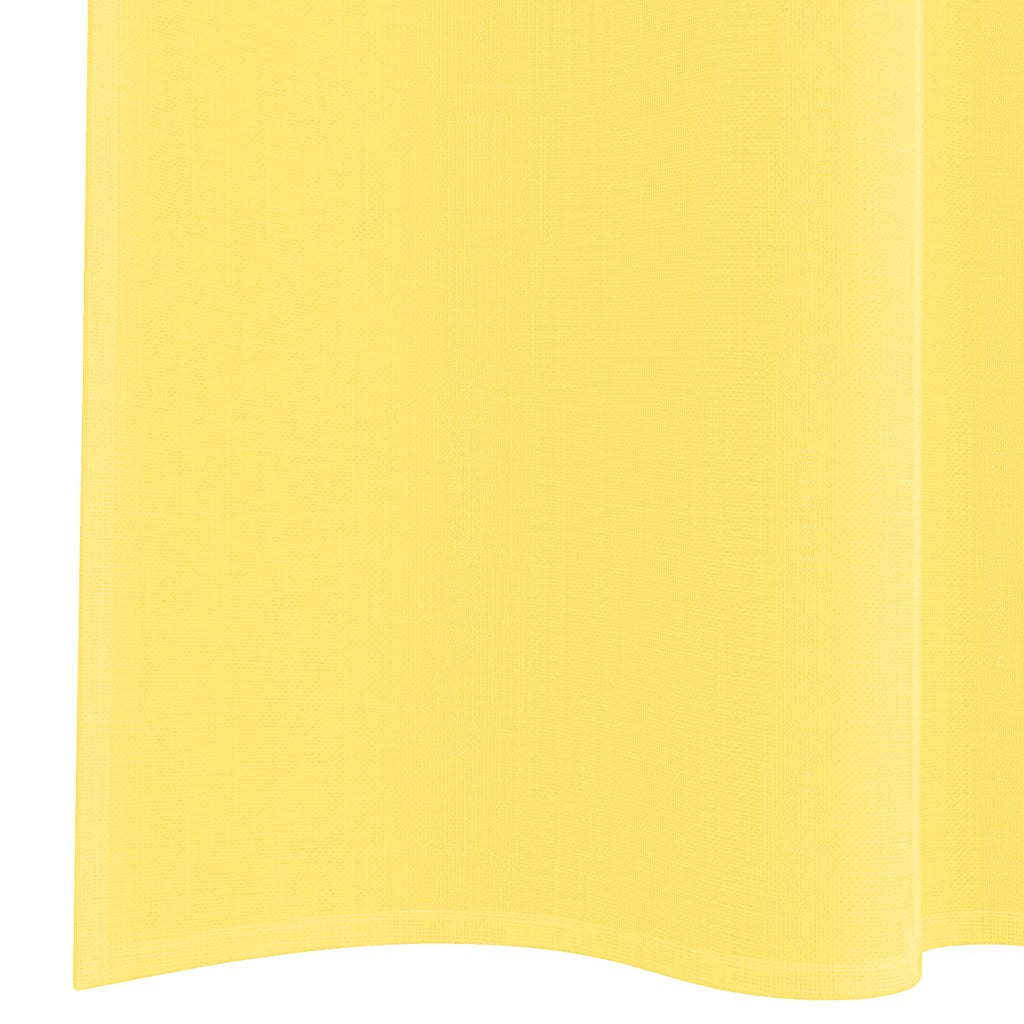 Tende in Voile con Tasche per Aste 2 pz Giallo