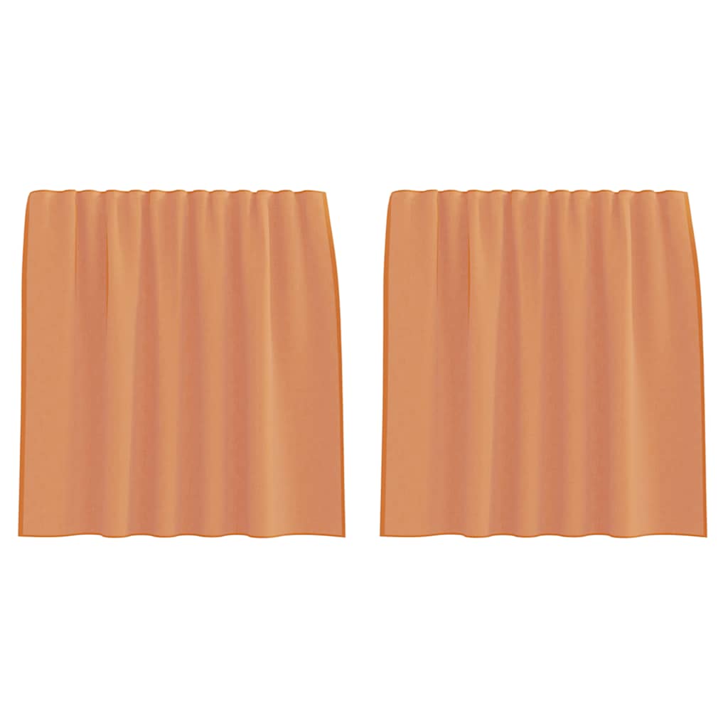 Tende in Voile con Tasche per Aste 2 pz Terracotta | homemem39