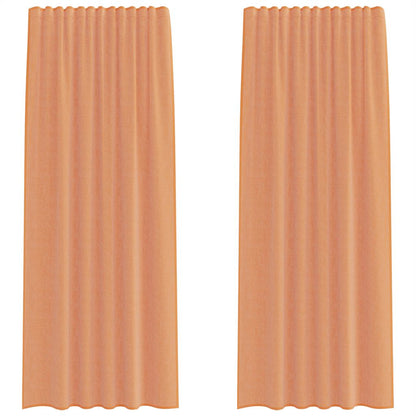 Tende in Voile con Tasche per Aste 2 pz Terracotta | homemem39