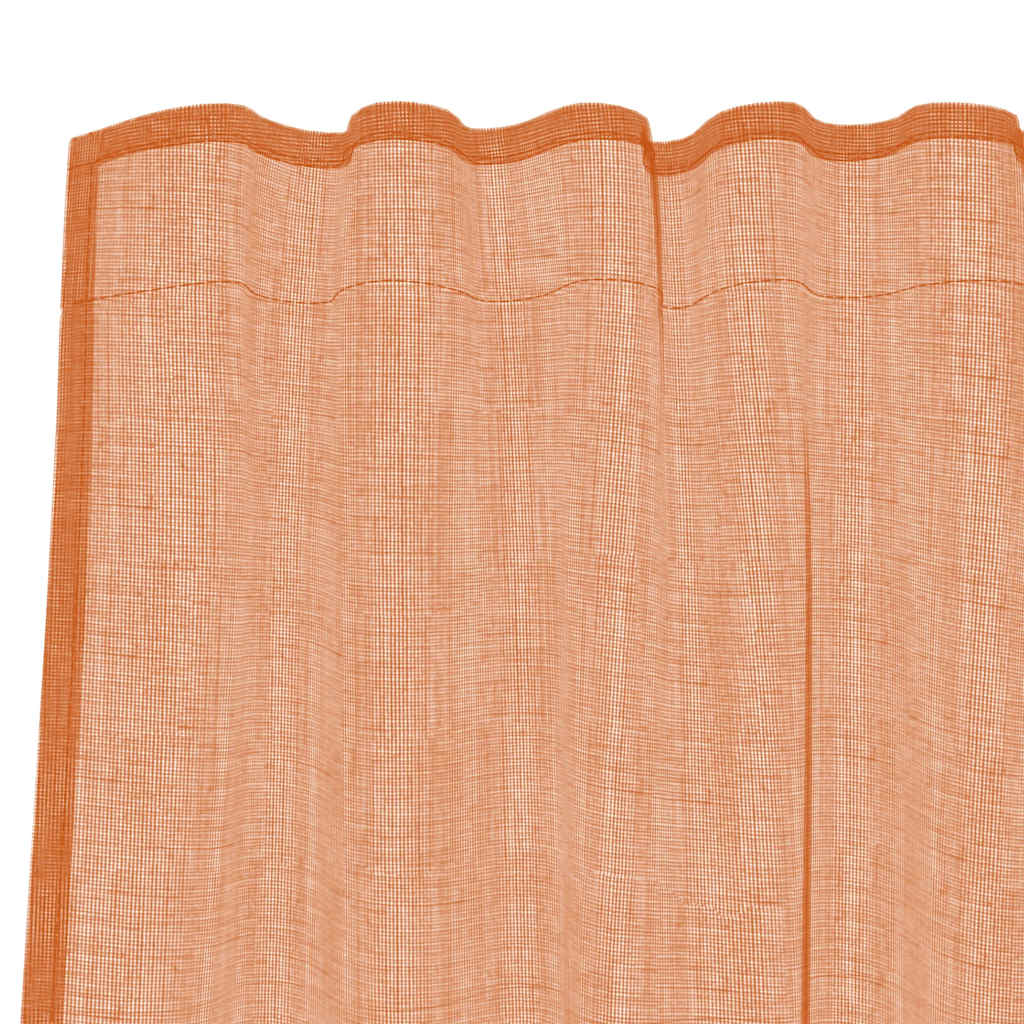 Tende in Voile con Tasche per Aste 2 pz Terracotta | homemem39