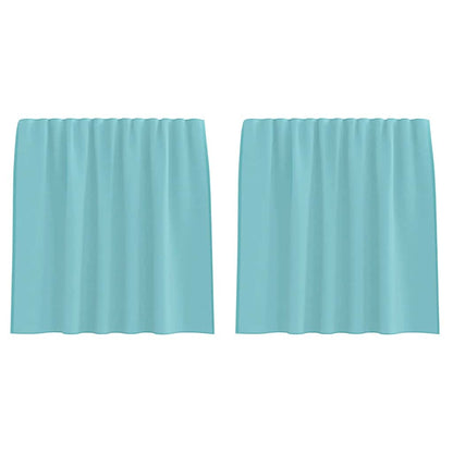 Tende in Voile con Tasche per Aste 2 pz Turchese | homemem39