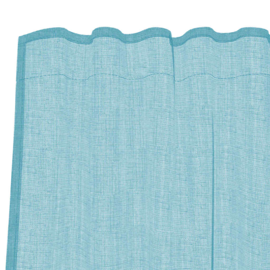 Tende in Voile con Tasche per Aste 2 pz Turchese | homemem39