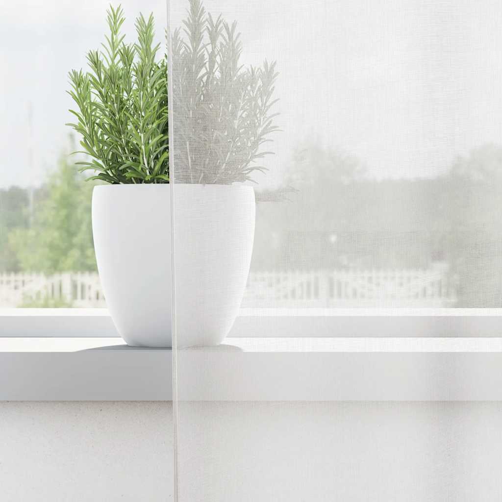 Tende in Voile con Tasche per Aste 2 pz Bianco | homemem39