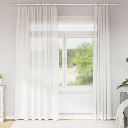 Tende in Voile con Tasche per Aste 2 pz Bianco | homemem39