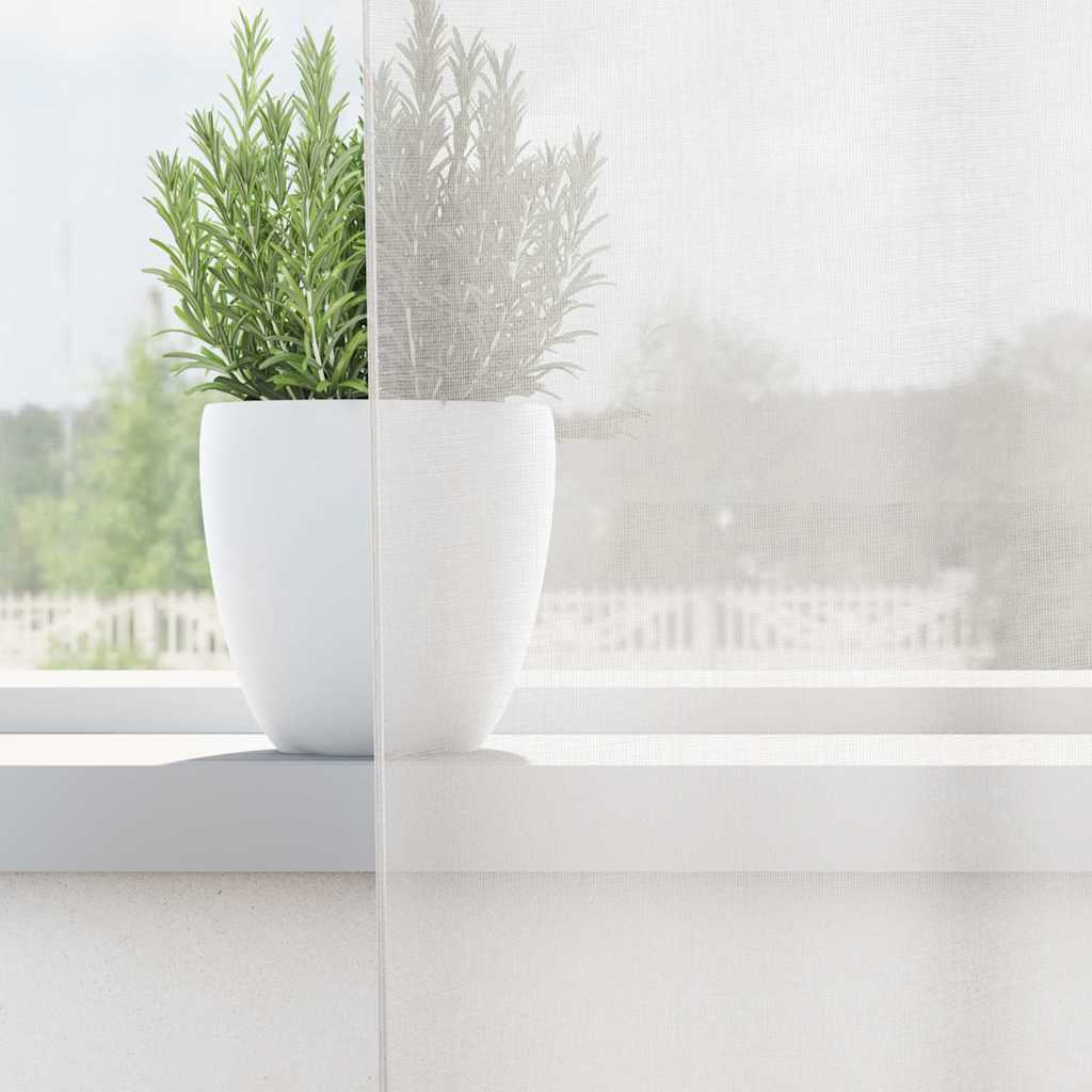 Tende in Voile con Tasche per Aste 2 pz Bianco | homemem39