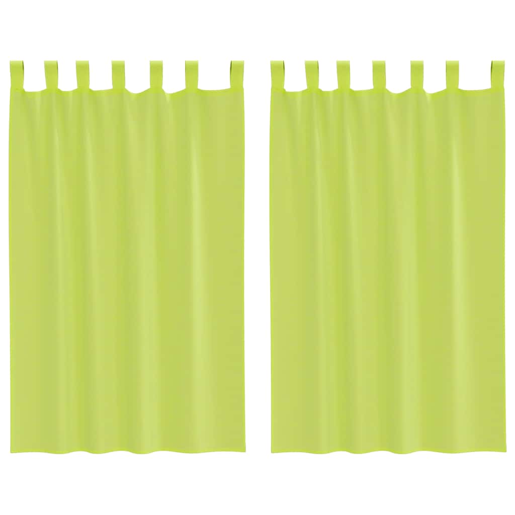 Tende in Voile con Linguetta 2 pz Verde Mela | homemem39