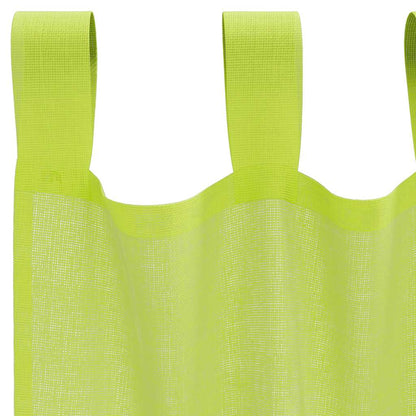 Tende in Voile con Linguetta 2 pz Verde Mela | homemem39