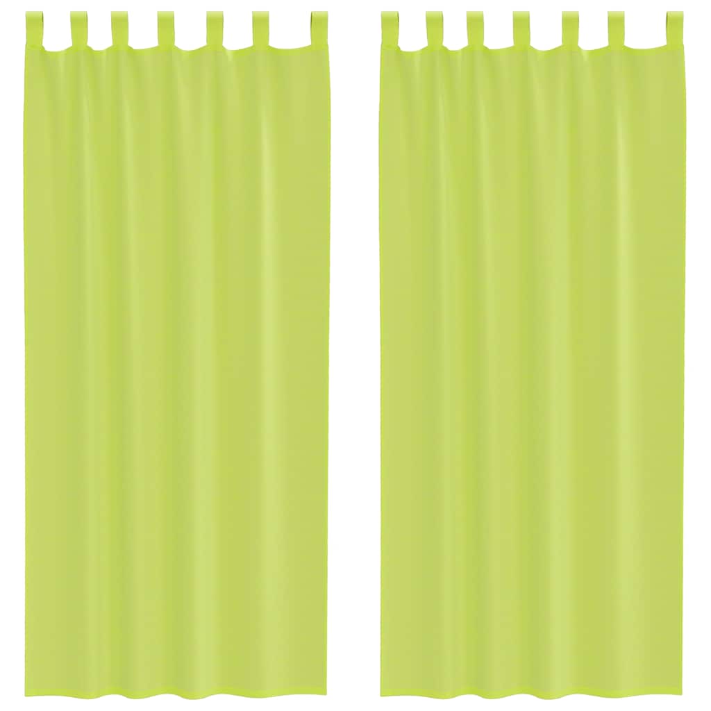 Tende in Voile con Linguetta 2 pz Verde Mela | homemem39