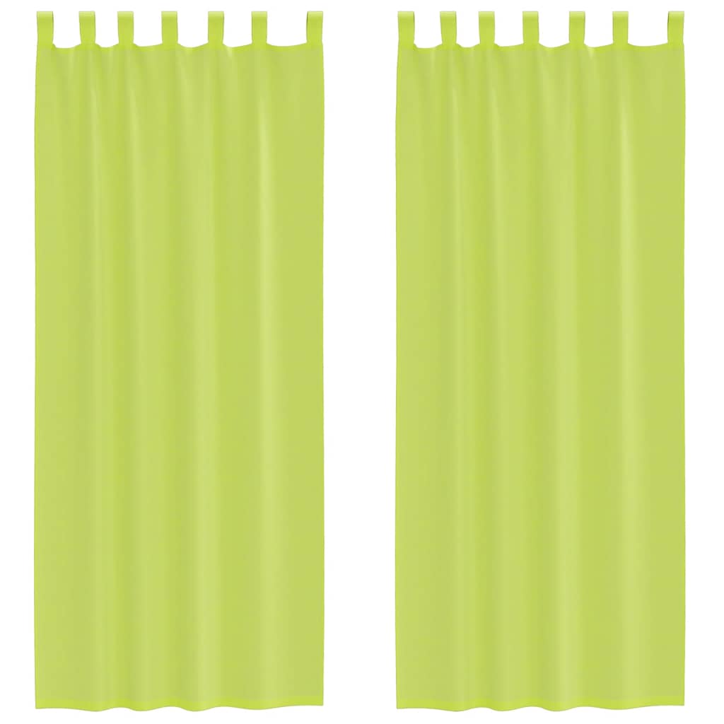 Tende in Voile con Linguetta 2 pz Verde Mela