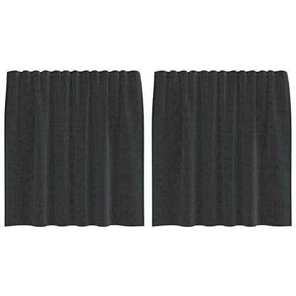 Tende in Voile con Linguetta 2 pz Nero | homemem39