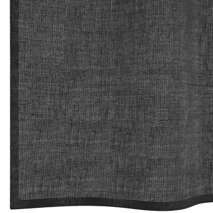 Tende in Voile con Linguetta 2 pz Nero | homemem39