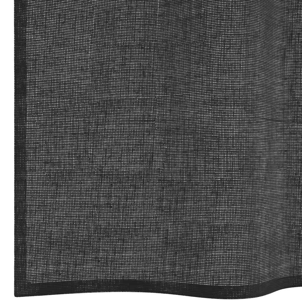 Tende in Voile con Linguetta 2 pz Nero | homemem39