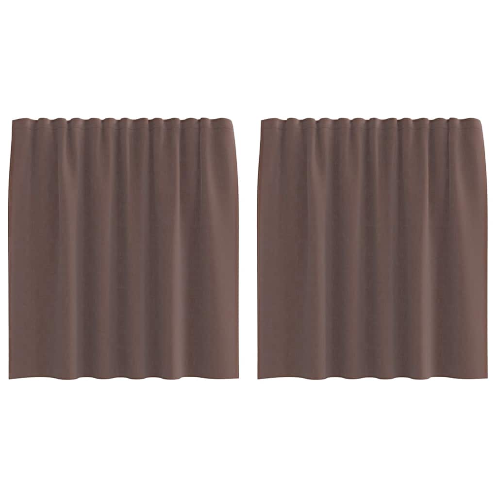 Tende in Voile con Linguetta 2 pz Marrone | homemem39