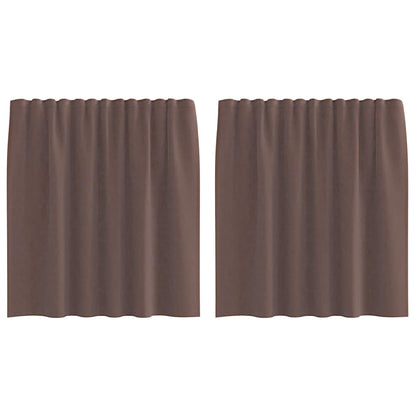 Tende in Voile con Linguetta 2 pz Marrone | homemem39