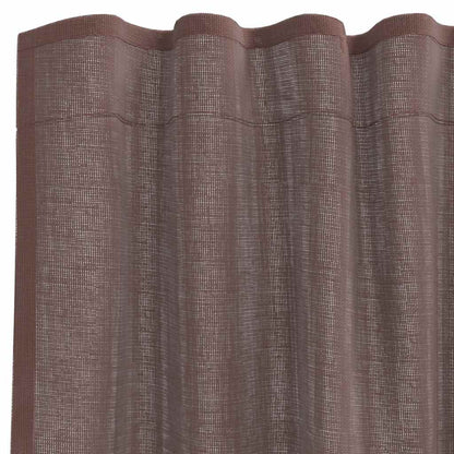 Tende in Voile con Linguetta 2 pz Marrone | homemem39