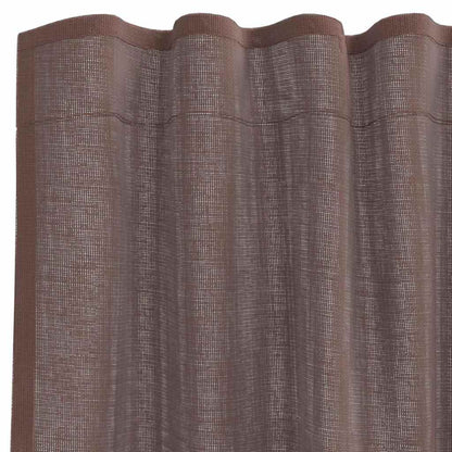 Tende in Voile con Linguetta 2 pz Marrone