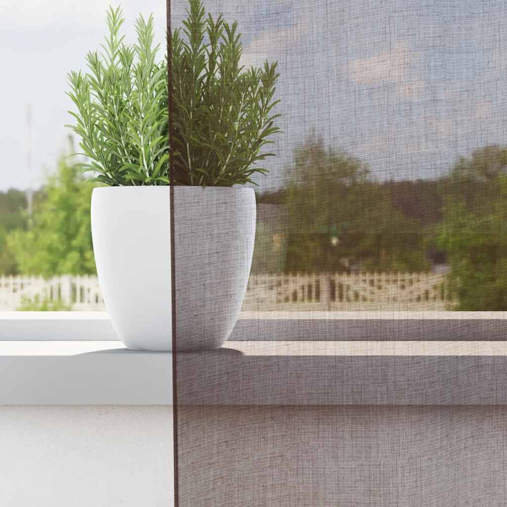 Tende in Voile con Linguetta 2 pz Marrone | homemem39