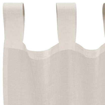 Tende in Voile con Linguetta 2 pz Crema | homemem39