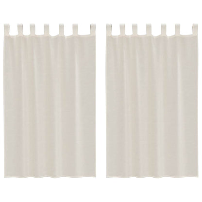 Tende in Voile con Linguetta 2 pz Crema | homemem39