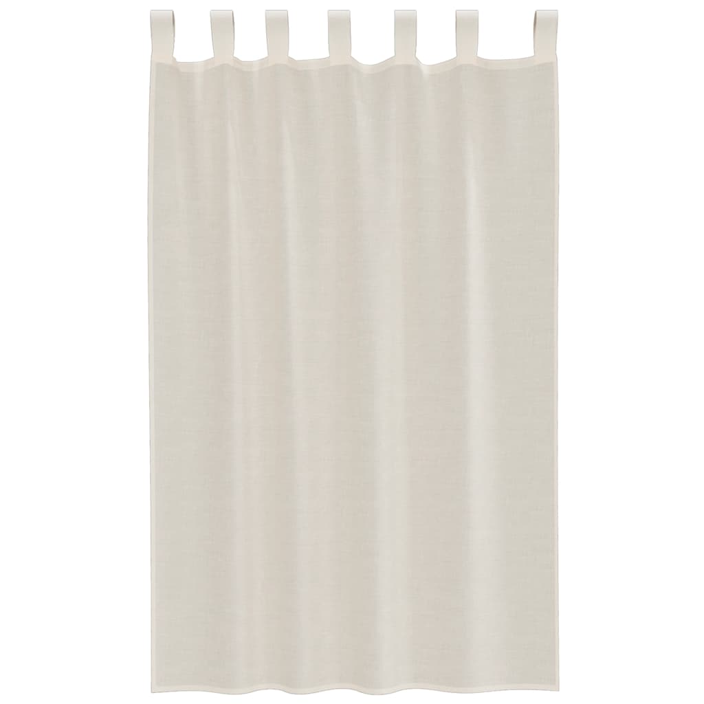 Tende in Voile con Linguetta 2 pz Crema