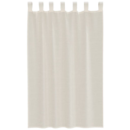 Tende in Voile con Linguetta 2 pz Crema