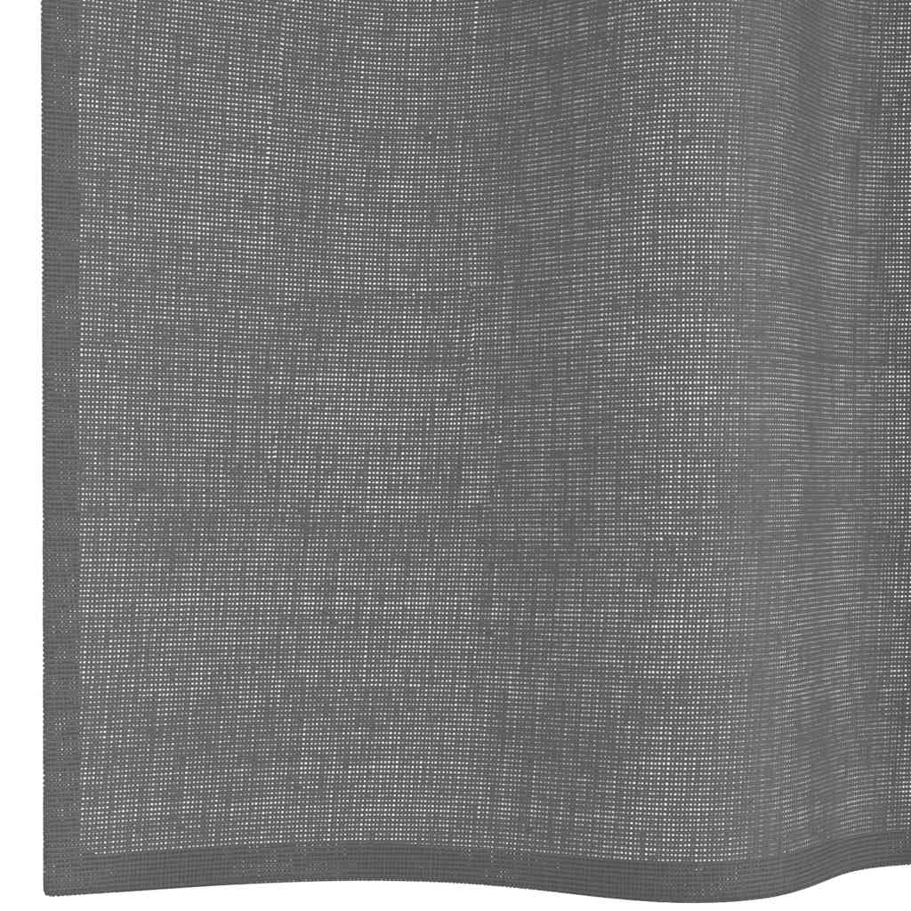 Tende in Voile con Passanti 2 pz Grigio Scuro 140x245 cm | homemem39