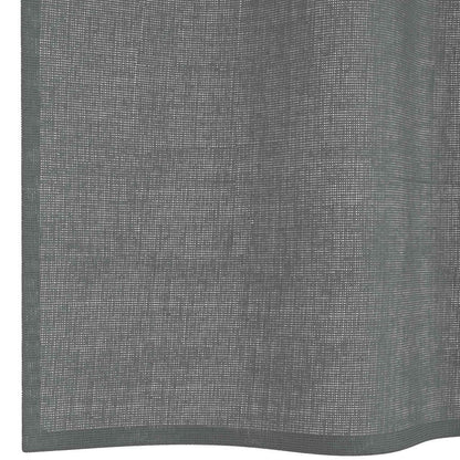 Tende in Voile con Passanti 2 pz Grigio Scuro 140x260 cm | homemem39