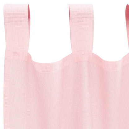 Tende in Voile con Passanti 2 pz Rosa Chiaro 140x260 cm | homemem39