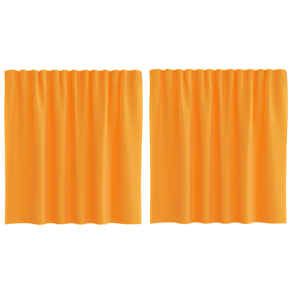 Tende in Voile con Passanti 2 pz Arancio 140x140 cm