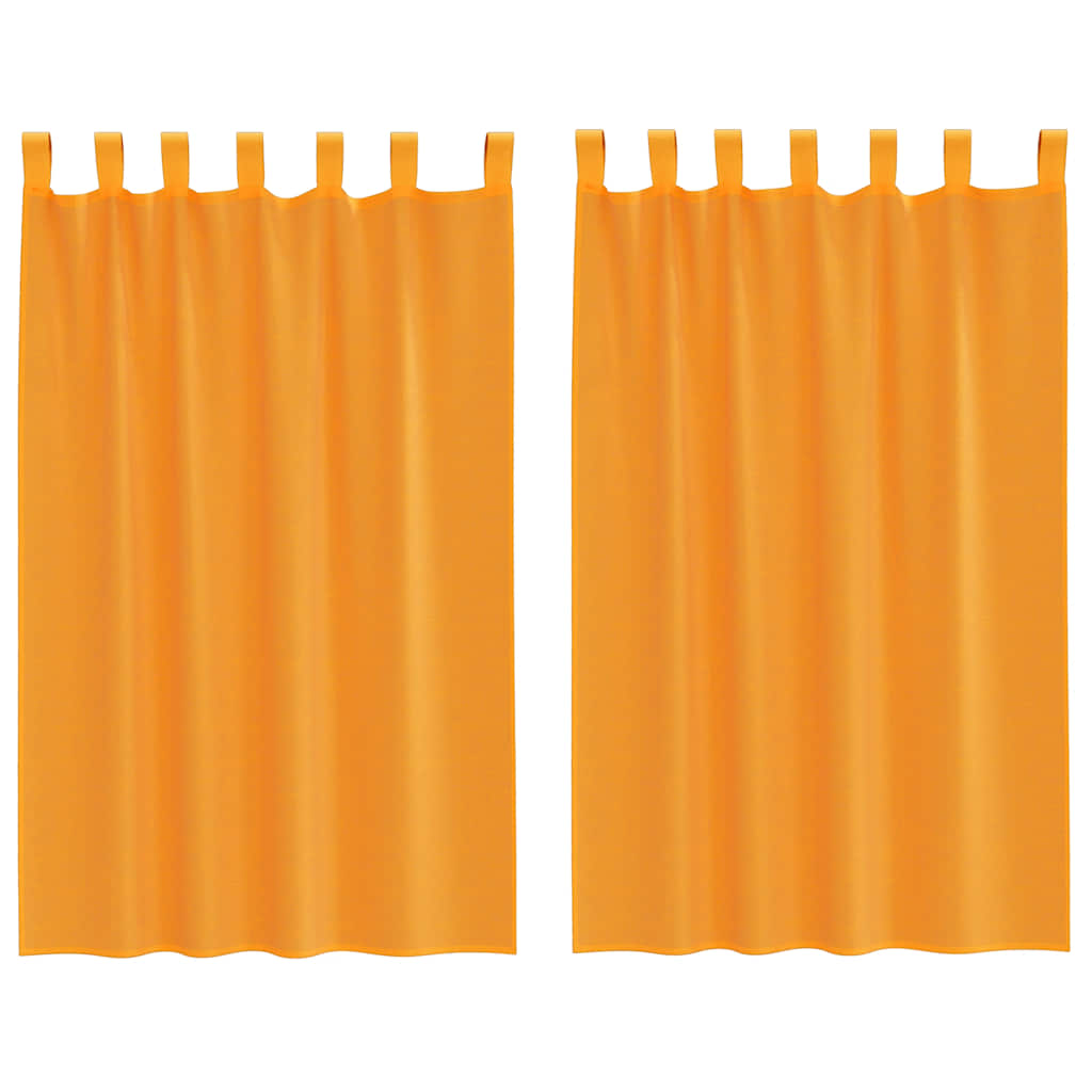 Tende in Voile con Passanti 2 pz Arancio 140x175 cm | homemem39
