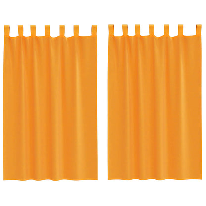 Tende in Voile con Passanti 2 pz Arancio 140x175 cm | homemem39