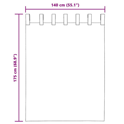 Tende in Voile con Passanti 2 pz Arancio 140x175 cm | homemem39