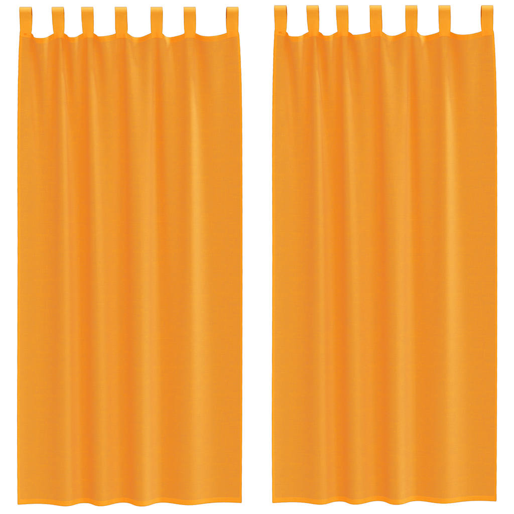 Tende in Voile con Passanti 2 pz Arancio 140x245 cm | homemem39