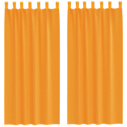 Tende in Voile con Passanti 2 pz Arancio 140x245 cm | homemem39