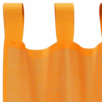 Tende in Voile con Passanti 2 pz Arancio 140x245 cm | homemem39