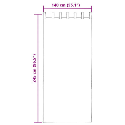 Tende in Voile con Passanti 2 pz Arancio 140x245 cm | homemem39