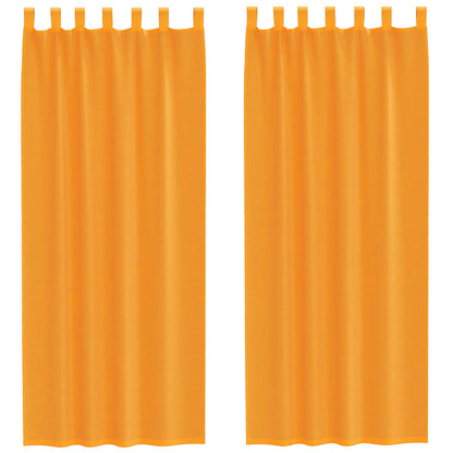 Tende in Voile con Passanti 2 pz Arancio 140x260 cm | homemem39
