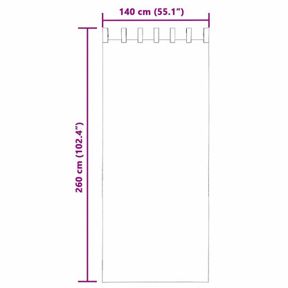 Tende in Voile con Passanti 2 pz Arancio 140x260 cm | homemem39