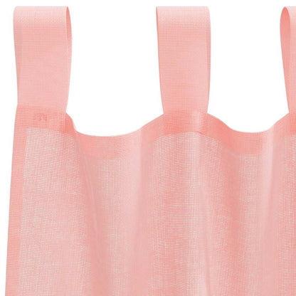 Tende in Voile con Passanti 2 pz Rosa 140x140 cm | homemem39