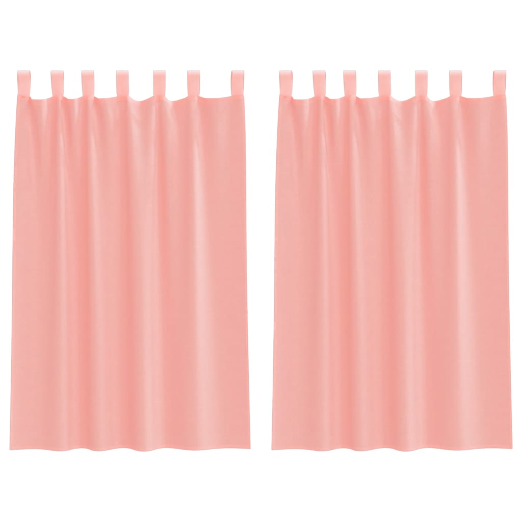 Tende in Voile con Passanti 2 pz Rosa 140x175 cm | homemem39