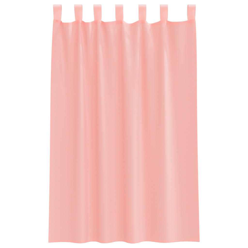 Tende in Voile con Passanti 2 pz Rosa 140x175 cm