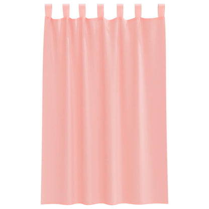 Tende in Voile con Passanti 2 pz Rosa 140x175 cm