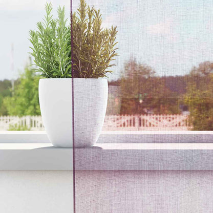 Tende in Voile con Passanti 2 pz Viola 140x140 cm | homemem39