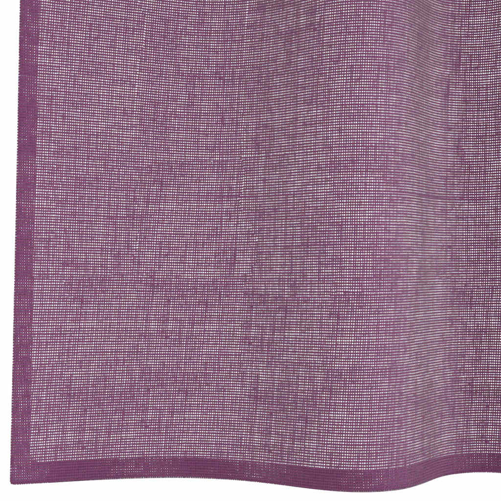 Tende in Voile con Passanti 2 pz Viola 140x140 cm | homemem39