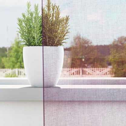 Tende in Voile con Passanti 2 pz Viola 140x225 cm | homemem39